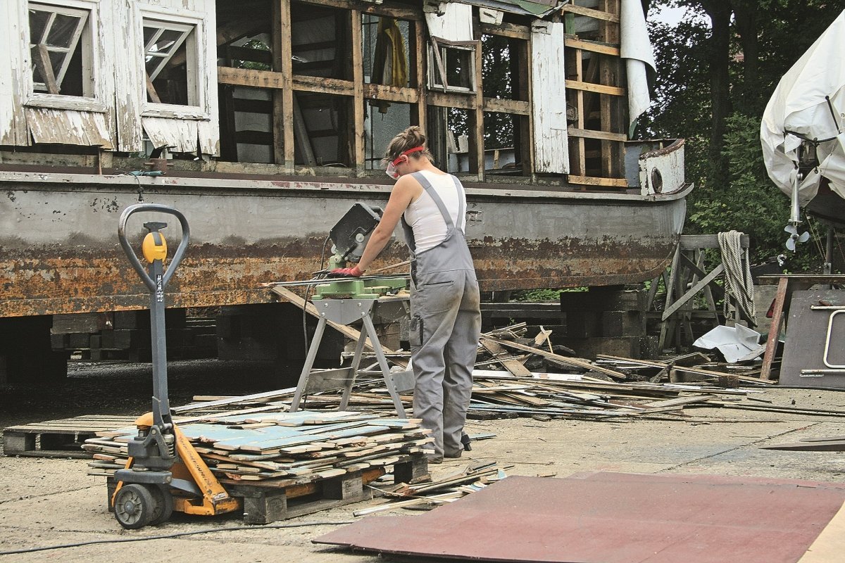 hausboot arbeiten