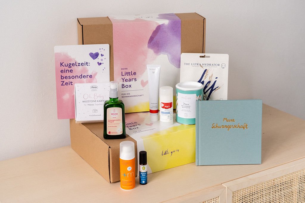 Wir verlosen hier wunderschöne Geschenkboxen für Schwangere und Neu-Mamis. Mit tollen Produkten und ganz viel Liebe.